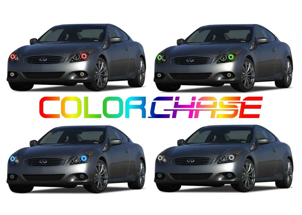 Infiniti Q60 ColorChase LED Halo Headlight Kit 2014-2015
