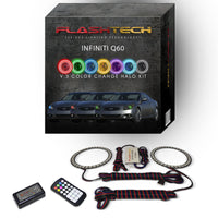 Infiniti Q60 V.3 Fusion Color Change LED Halo Headlight Kit 2014-2015