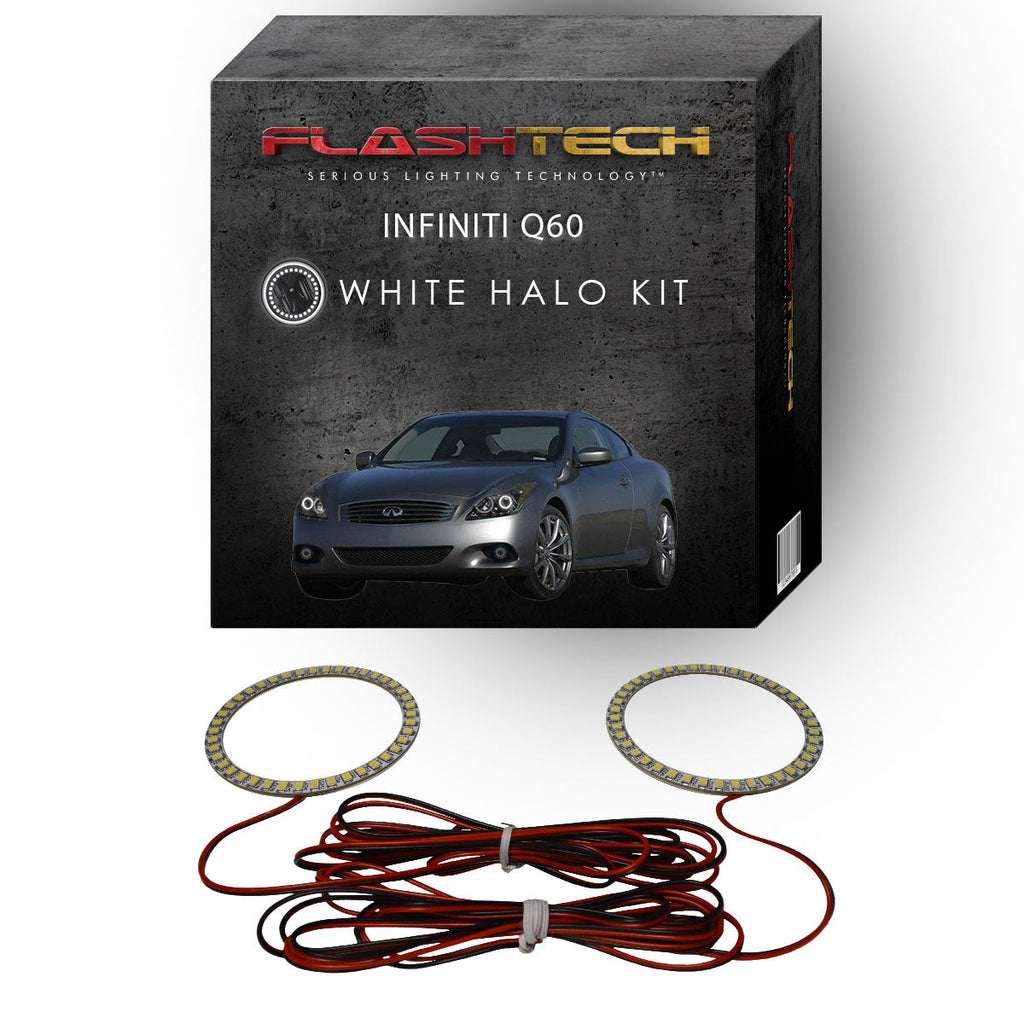 Infiniti Q60 White LED Halo Headlight Kit 2014-2015