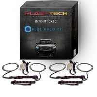 Infiniti QX70 V.3 Fusion Color Change LED Halo Headlight Kit 2013-2017
