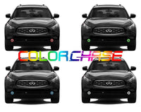 Infiniti FX37 ColorChase LED Halo Fog Light Kit 2013-2017