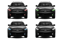 Infiniti FX37 V.3 Fusion Color Change LED Halo Headlight and Fog Light Kit 2013-2017