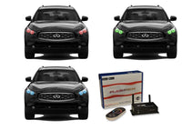 Infiniti QX70 V.3 Fusion Color Change LED Halo Headlight Kit 2013-2017