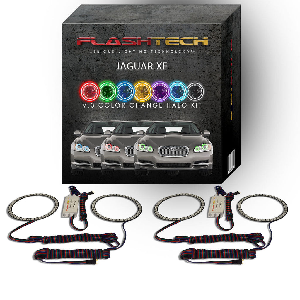 Jaguar XF V.3 Fusion Color Change LED Halo Headlight Kit 2009-2011