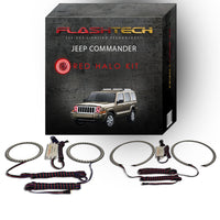 Jeep Commander V.3 Fusion Color Change LED Halo Headlight Kit 2006-2010
