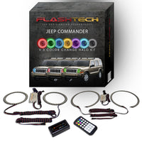 Jeep Commander V.3 Fusion Color Change LED Halo Headlight Kit 2006-2010