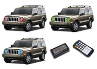 Jeep Commander V.3 Fusion Color Change LED Halo Headlight Kit 2006-2010