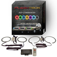 Jeep Commander V.3 Fusion Color Change LED Halo Headlight Kit 2006-2010