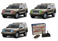 Jeep Commander V.3 Fusion Color Change LED Halo Headlight Kit 2006-2010