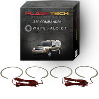 Jeep Commander White LED Halo Headlight Kit 2006-2010