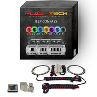 Jeep Compass V.3 Fusion Color Change LED Halo Fog Light Kit 2007-2010