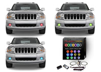 Jeep Grand Cherokee V.3 Fusion Color Change LED Halo Fog Light Kit 2005-2010