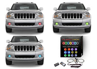 Jeep Grand Cherokee V.3 Fusion Color Change LED Halo Fog Light Kit 2005-2010