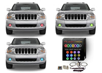 Jeep Grand Cherokee V.3 Fusion Color Change LED Halo Fog Light Kit 2005-2010