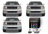 Jeep Grand Cherokee V.3 Fusion Color Change LED Halo Fog Light Kit 2005-2010