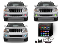 Jeep Grand Cherokee V.3 Fusion Color Change LED Halo Fog Light Kit 2005-2010