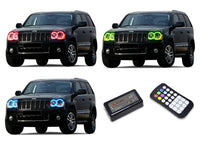 Jeep Grand Cherokee V.3 Fusion Color Change LED Halo Headlight Kit 2005-2010