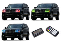 Jeep Grand Cherokee V.3 Fusion Color Change Headlight & LED Halo Fog Light Kit 2005-2007