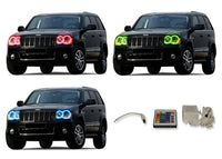 Jeep Grand Cherokee V.3 Fusion Color Change Headlight & LED Halo Fog Light Kit 2005-2007