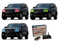 Jeep Grand Cherokee V.3 Fusion Color Change Headlight & LED Halo Fog Light Kit 2005-2007
