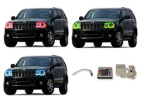 Jeep Grand Cherokee V.3 Fusion Color Change LED Halo Headlight Kit 2005-2010