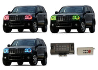 Jeep Grand Cherokee V.3 Fusion Color Change LED Halo Headlight Kit 2005-2010