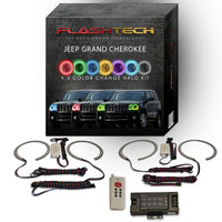 Jeep Grand Cherokee V.3 Fusion Color Change LED Halo Headlight Kit 2005-2010