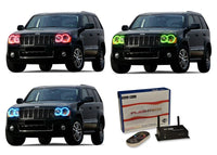Jeep Grand Cherokee V.3 Fusion Color Change LED Halo Headlight Kit 2005-2010