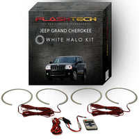 Jeep Grand Cherokee White LED Halo Headlight Kit 2005-2010