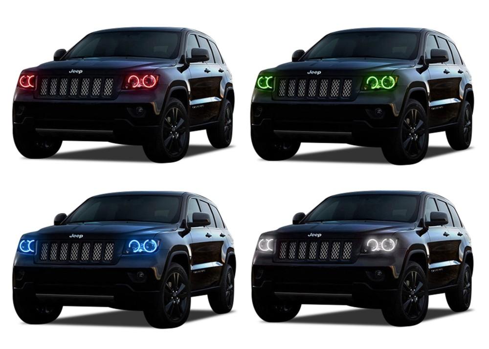 Jeep Grand Cherokee V.3 Fusion Color Change LED Halo Headlight Kit 2011-2013