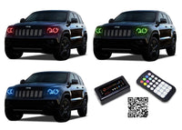 Jeep Grand Cherokee V.3 Fusion Color Change LED Halo Headlight Kit 2011-2013