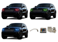 Jeep Grand Cherokee V.3 Fusion Color Change LED Halo Headlight Kit 2011-2013