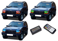 Jeep Grand Cherokee V.3 Fusion Color Change LED Halo Headlight Kit 1993-1998