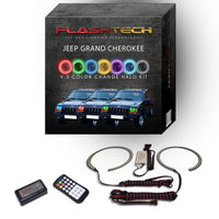 Jeep Grand Cherokee V.3 Fusion Color Change LED Halo Headlight Kit 1993-1998