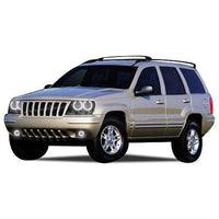 Jeep Grand Cherokee White Headlight & LED Halo Fog Light Kit 2005-2010