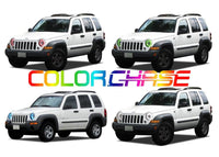 Jeep Liberty ColorChase LED Halo Headlight Kit 2002-2007