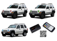 Jeep Liberty V.3 Fusion Color Change LED Halo Headlight Kit 2002-2007
