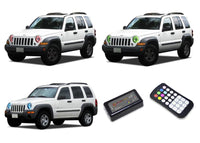 Jeep Liberty V.3 Fusion Color Change LED Halo Headlight Kit 2002-2007