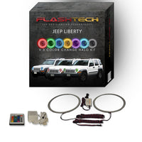 Jeep Liberty V.3 Fusion Color Change LED Halo Headlight Kit 2002-2007