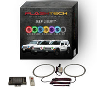 Jeep Liberty V.3 Fusion Color Change LED Halo Headlight Kit 2002-2007