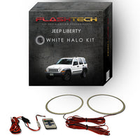 Jeep Liberty White LED Halo Headlight Kit 2002-2007