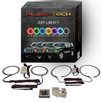 Jeep Liberty V.3 Fusion Color Change LED Halo Headlight Kit 2008-2013