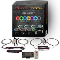 Jeep Liberty V.3 Fusion Color Change LED Halo Headlight Kit 2008-2013