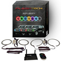 Jeep Liberty V.3 Fusion Color Change LED Halo Headlight Kit 2008-2013