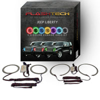 Jeep Liberty V.3 Fusion Color Change LED Halo Headlight Kit 2008-2013