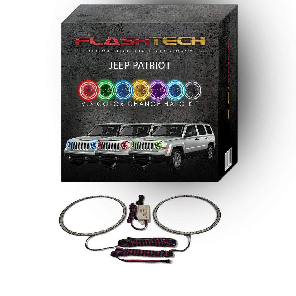 Jeep Patriot V.3 Fusion Color Change LED Halo Headlight Kit 2007-2010