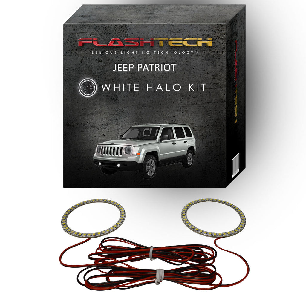 Jeep Patriot White LED Halo Fog Light Kit 2011-2015
