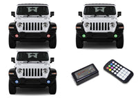 Jeep Wrangler JL V.3 Fusion Color Change LED Halo Fog Light Kit 2018-2019