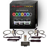 Jeep Wrangler JL V.3 Fusion Color Change Headlight & LED Halo Fog Light Kit 2018-2019