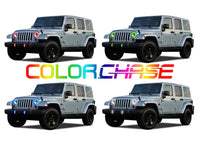 Jeep Wrangler ColorChase Headlight & LED Halo Fog Light Kit 1997-2015